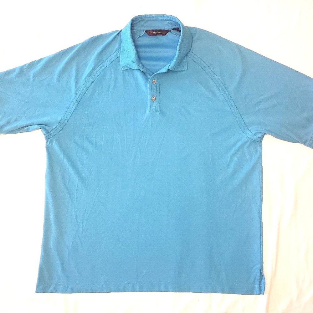 Men's "Tommy Bahama 18" Blue polo golf shirt. Size XL